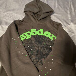 Brand New Spider Hoodie Worldwide Grey and Green Size Mens Size M